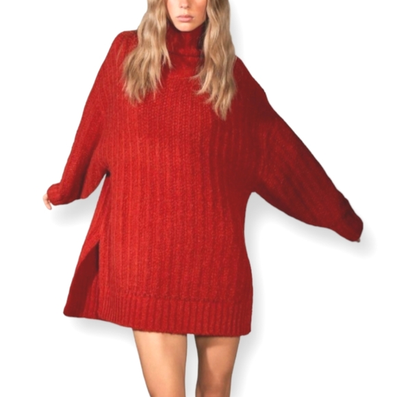 Aritzia Sweaters - Aritzia Le Fou x Wilfred Nait Alpaca and Wool Orange Chunky Knit Sweater Size L
